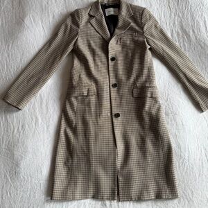 Babaton Houndstooth Blazer in Brown and Cream